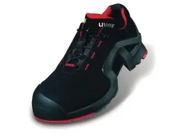 Uvex 85162, Unisex, Voksen, Sikkerhedssko, Sort, Rød, ESD, S3, SRC, Hurtig luk snørebånd