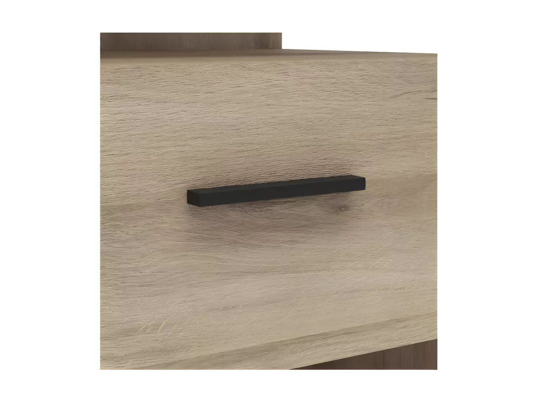 Aménagement dressing extensible Chêne/Noir - GARI - L 140/179 x l 48 x H 207 cm