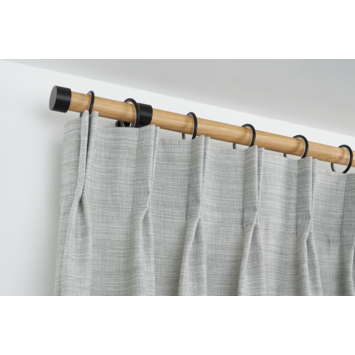 Houten gordijnroede 28 mm eik FSC 240 cm