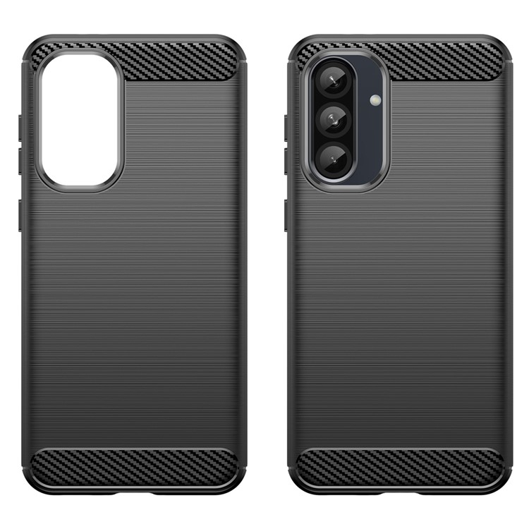 Samsung Galaxy A56 / A36 Gummi Case Schutzhülle Carbon Look - Schwarz