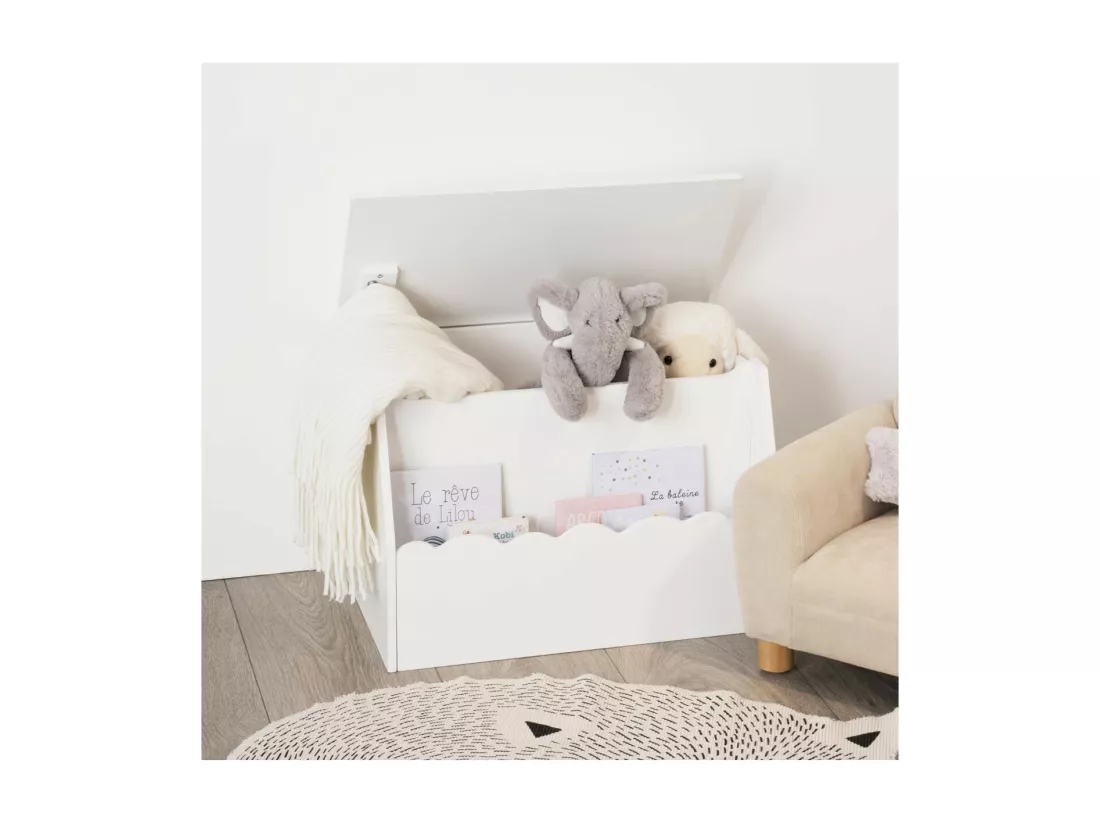 Coffre de rangement et Bibliothèque Enfant