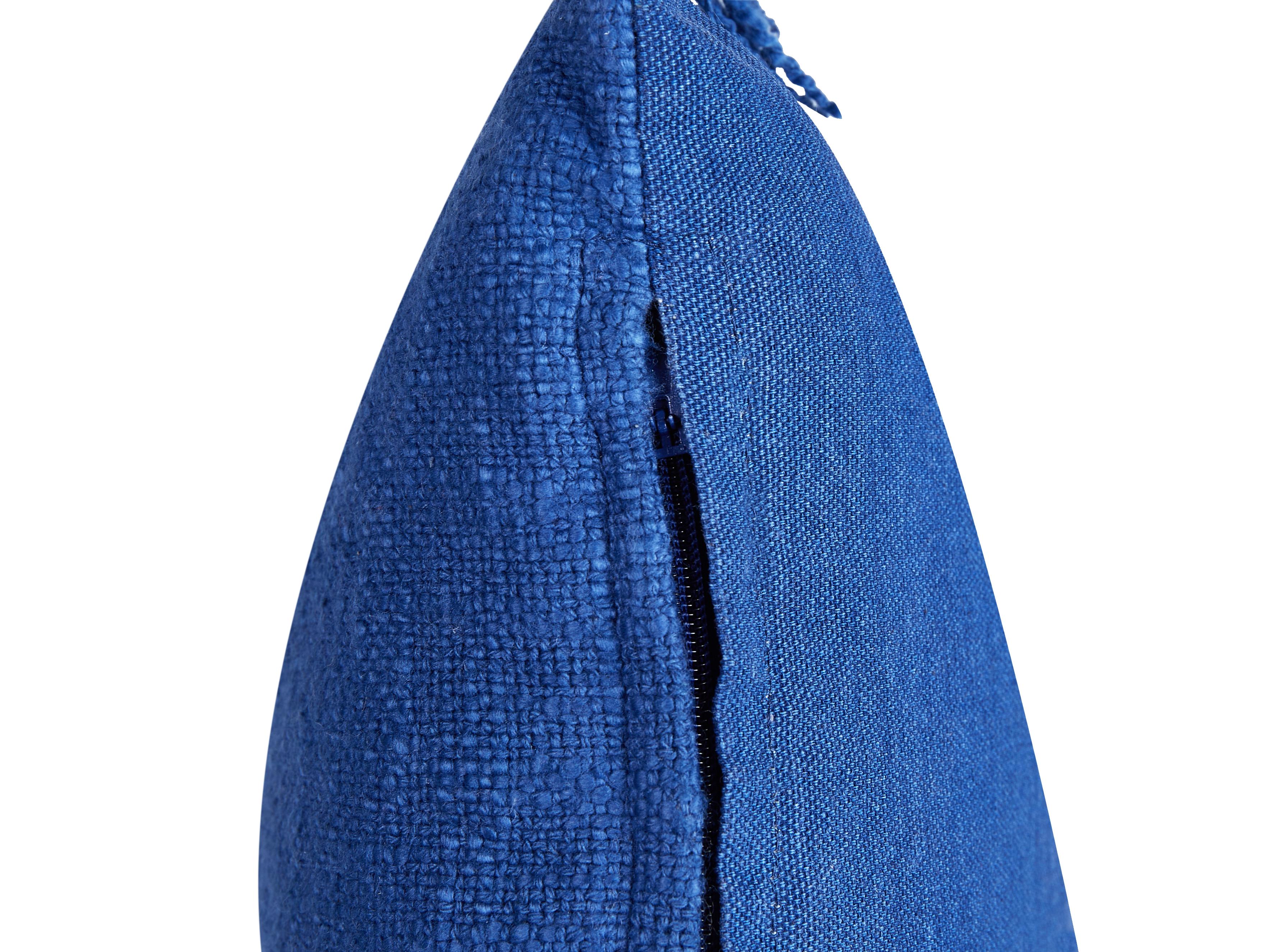 Set van 2 sierkussens MABA Katoen 50 x 35 cm Marineblauw effen