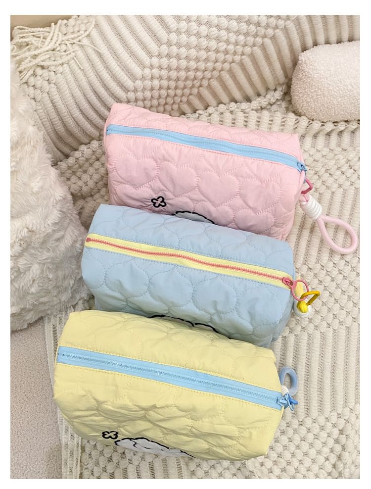 TangTangBags - Gewatteerde make-uptas met hondenprint