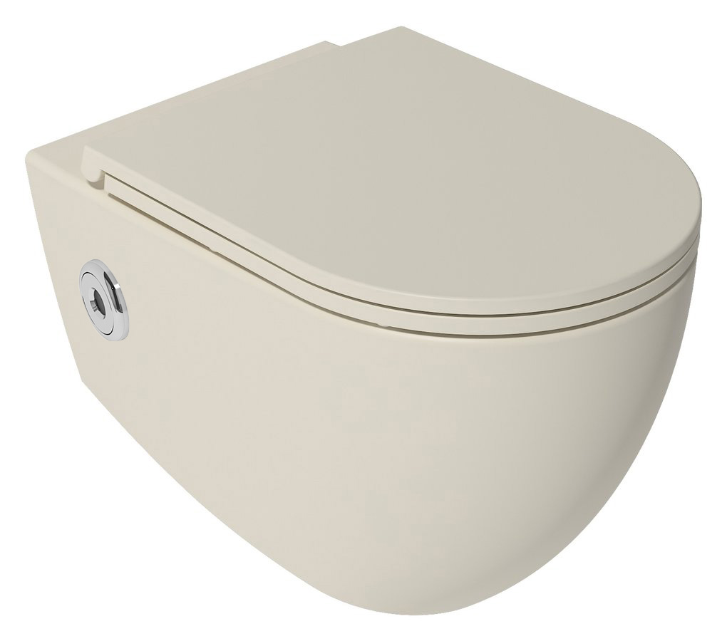 Isvea Infinity toiletpot met bidet en sensor randloos ivoor