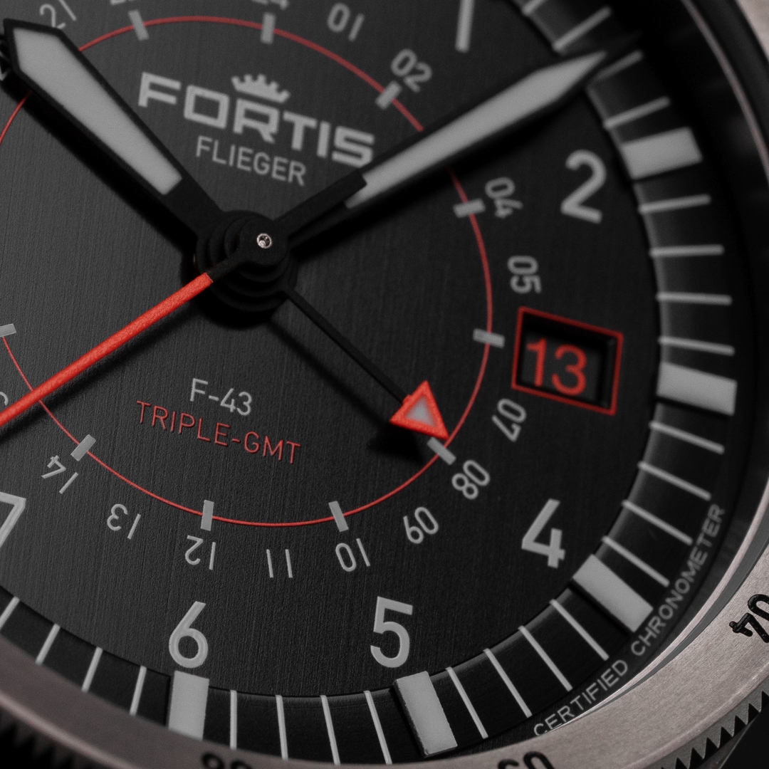Fortis Flieger F-43 Triple GMT