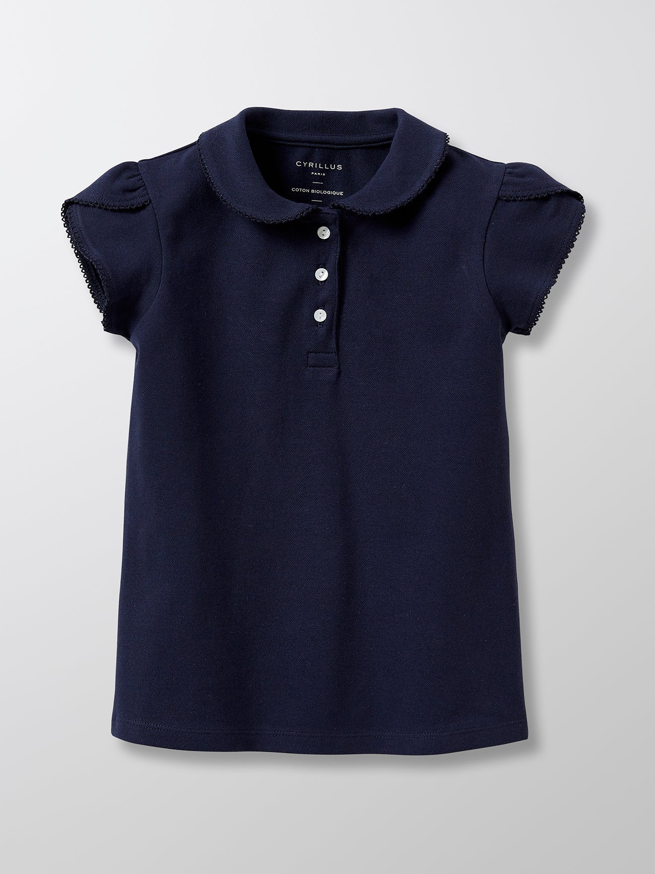 Polo en maille piquée Fille en coton bio