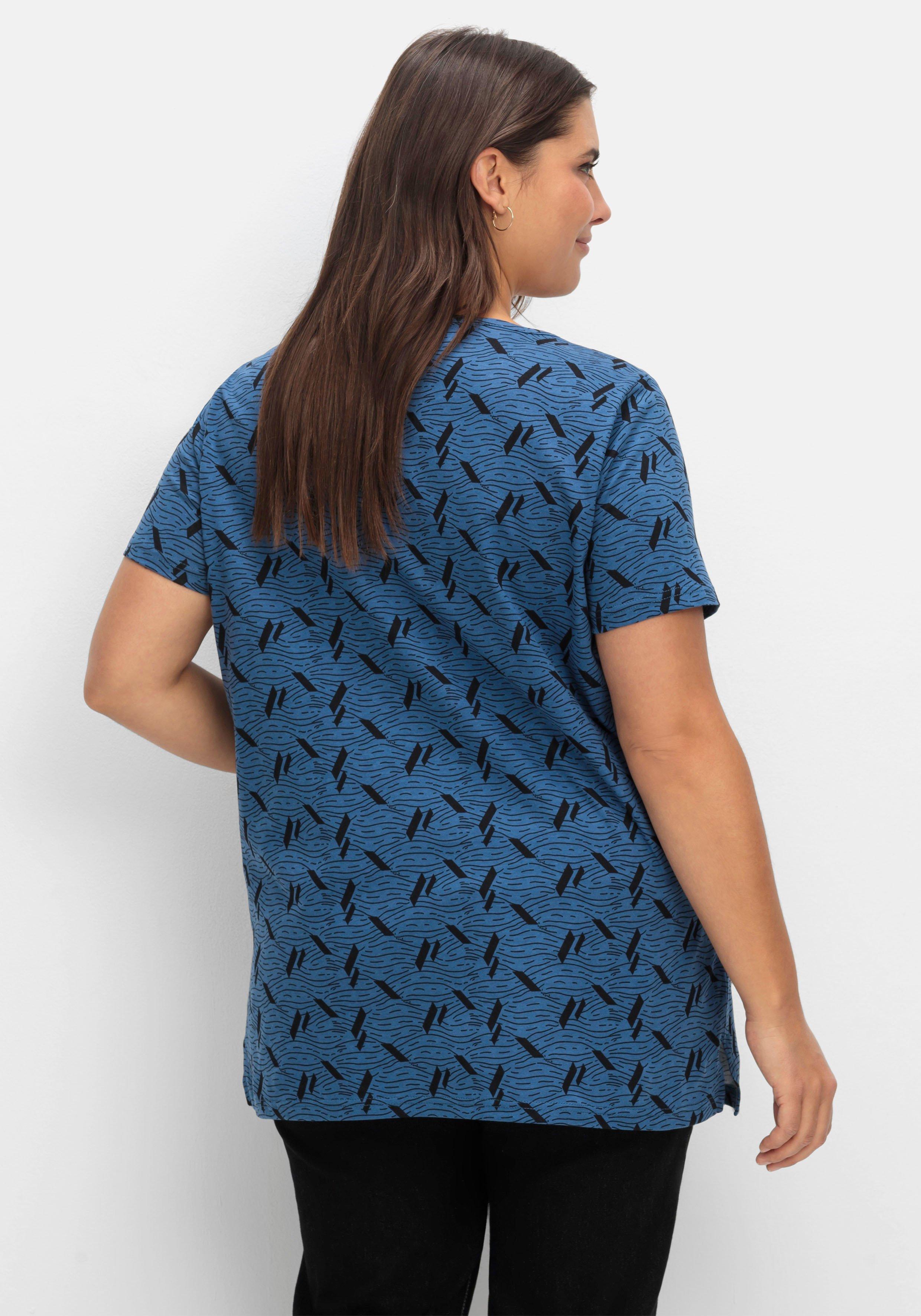 Shirt aus Jersey, mit Alloverdruck