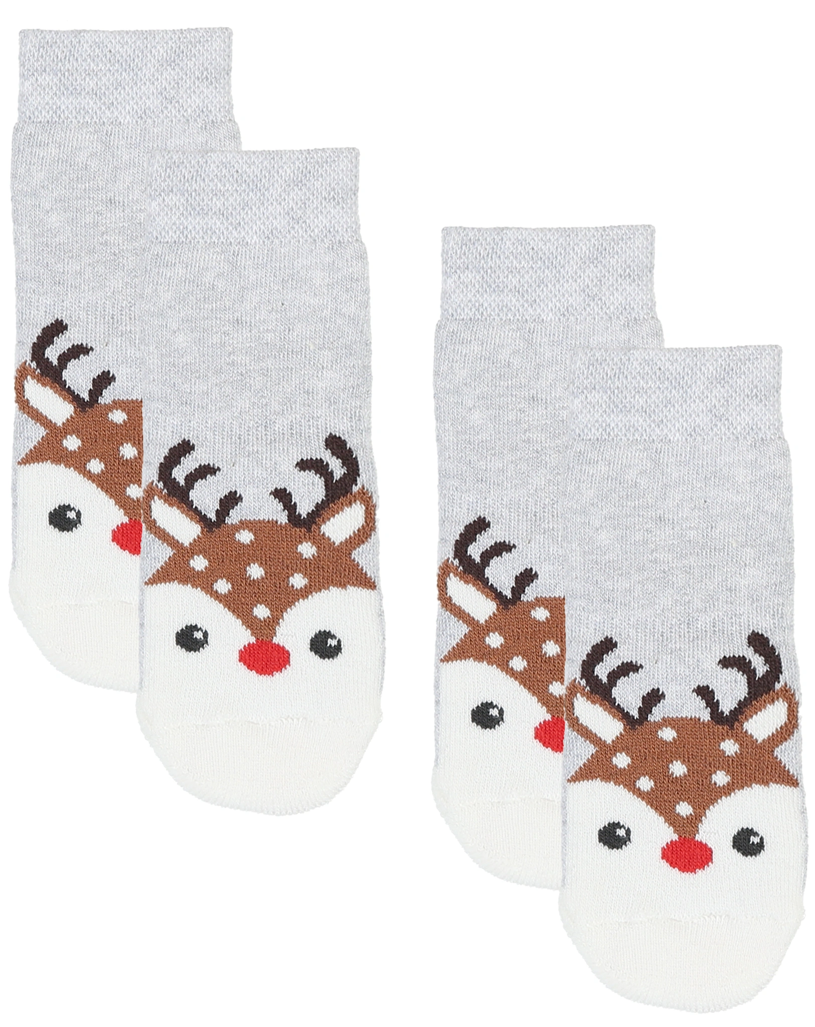 Stoppersocken RENTIER 2er-Pack in hellsilber meliert
