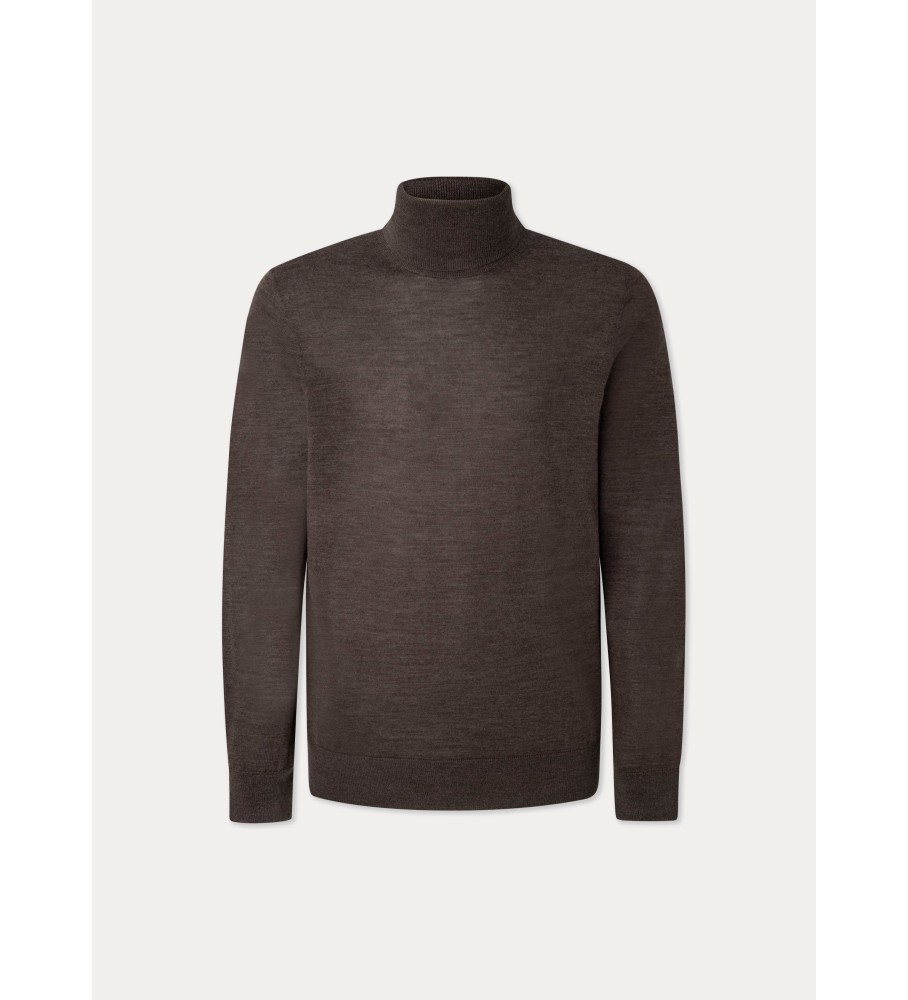 Hackett Jersey Merino Silk marrom
