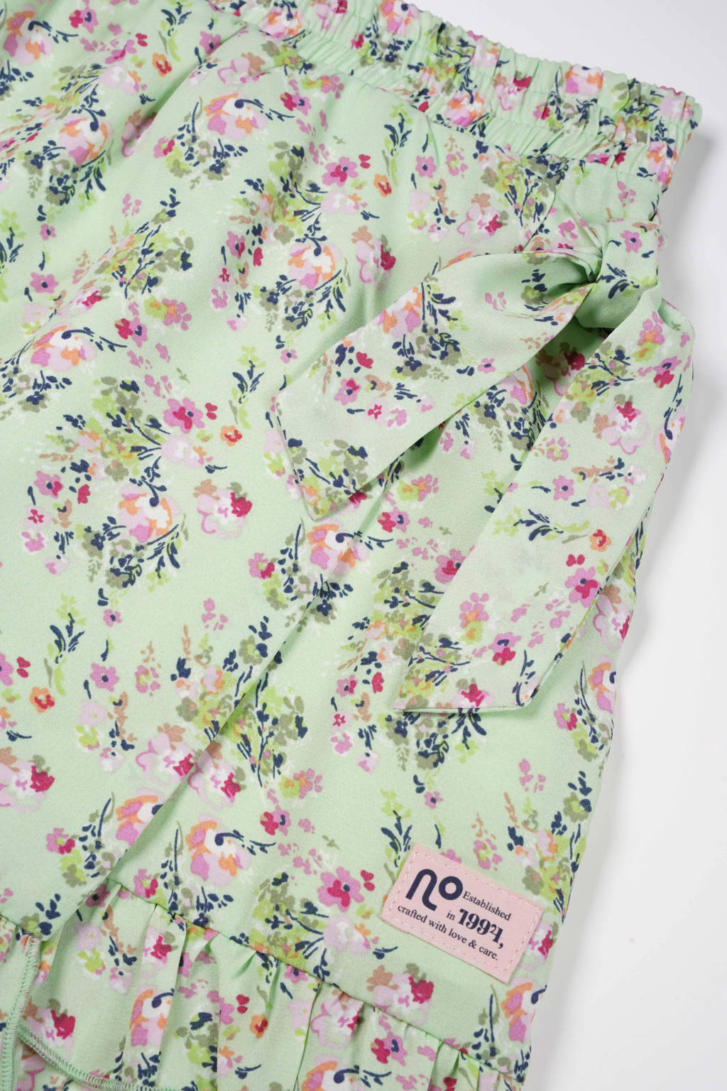 NONO gebloemde skort Saya lichtgroen/roze