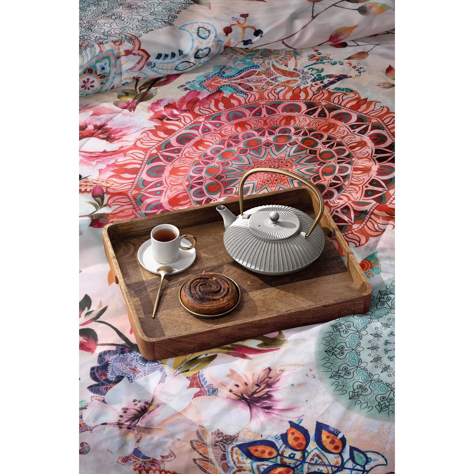 Bettwäsche Microfaser Mandala orange