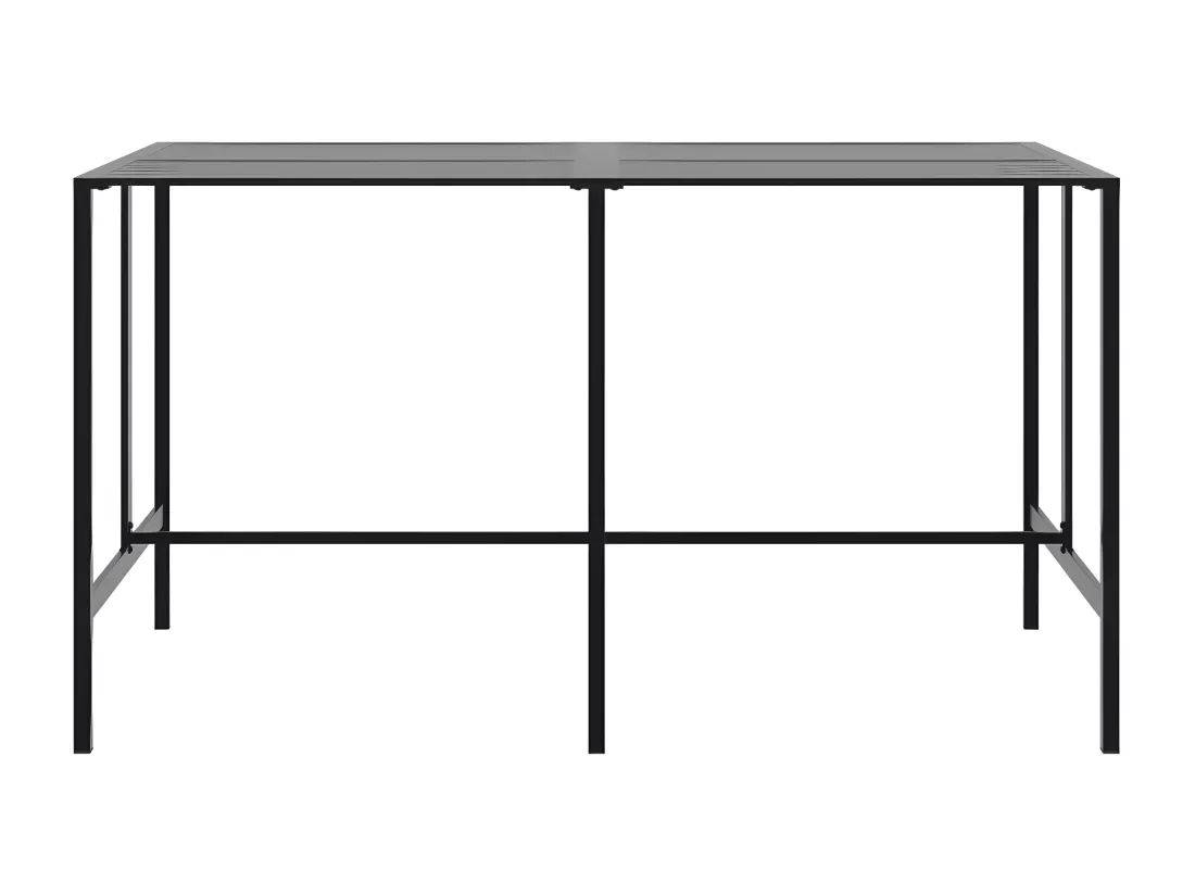 Prolenta Premium - Table de bar noir 200x100x110 cm acier enduit de poudre