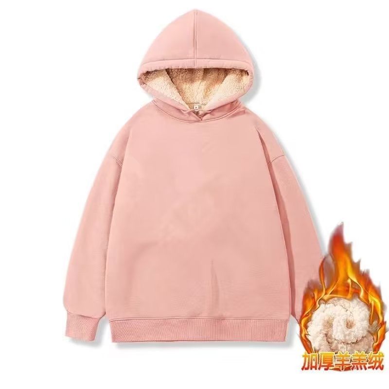 Wewewow - Effen hoodie met fleecevoering