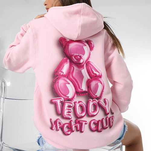 Sweat Capuche Femme Balloon Rose Pastel