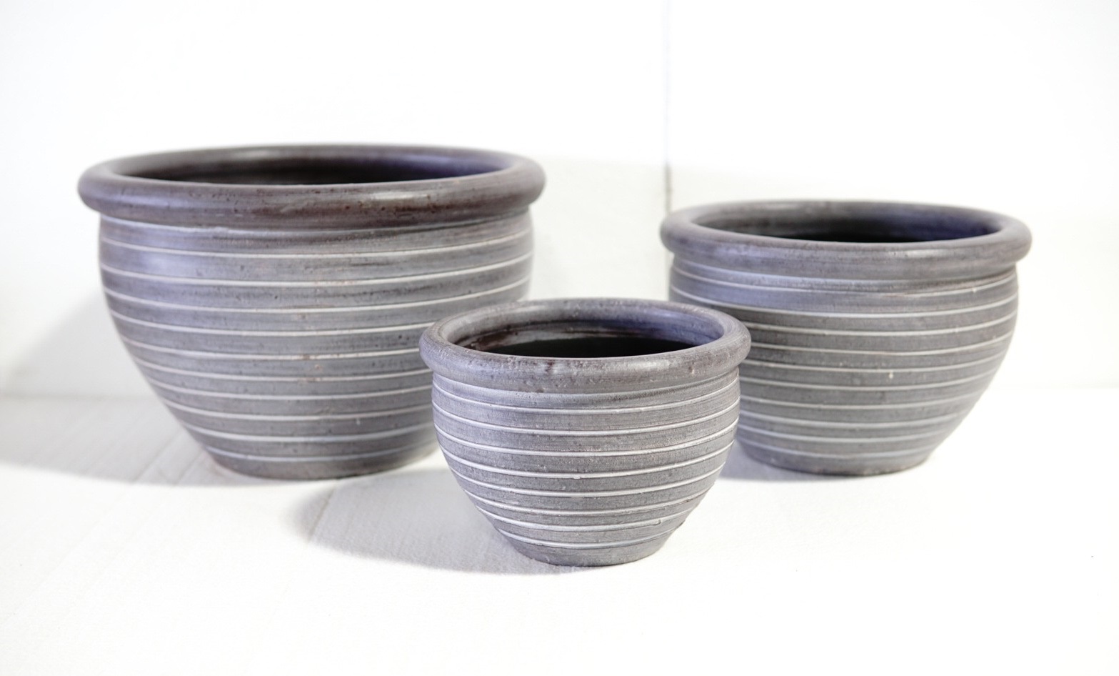 Übertopf 'Bark' L, grau, Ø 38 cm, H 25,5 cm günstig bestellen