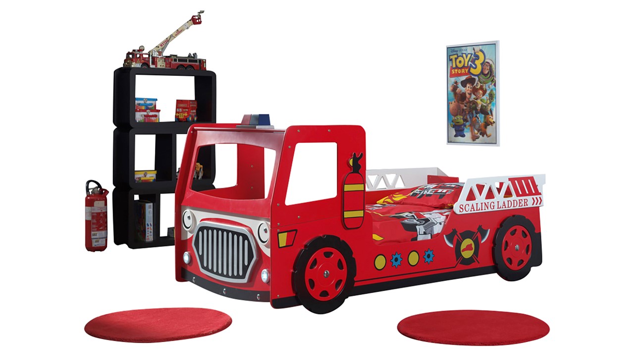 Bed Fire truck rood