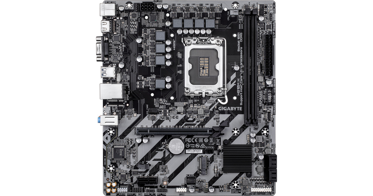 GIGABYTEH810M H socket 1851 moederbord  (RAID, Gb-LAN, Sound, µATX)