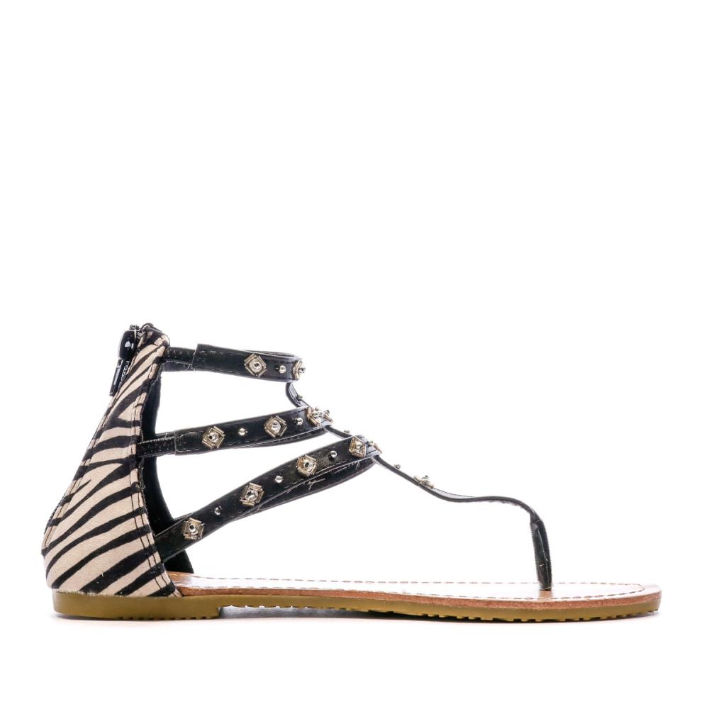 Beppi Sandales Noir/Zèbre Femme Beppi