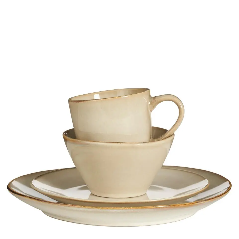 Mica Decorations Racco Serviesset 4 Persoons - Steengoed - Beige