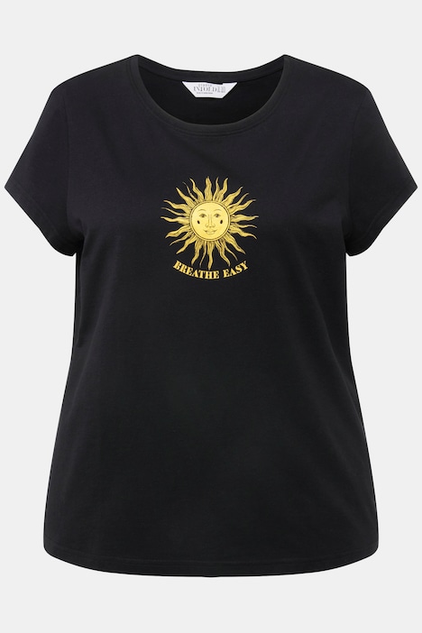 T-Shirt, Classic Shape, Sun-Print, Rundhals, Halbarm