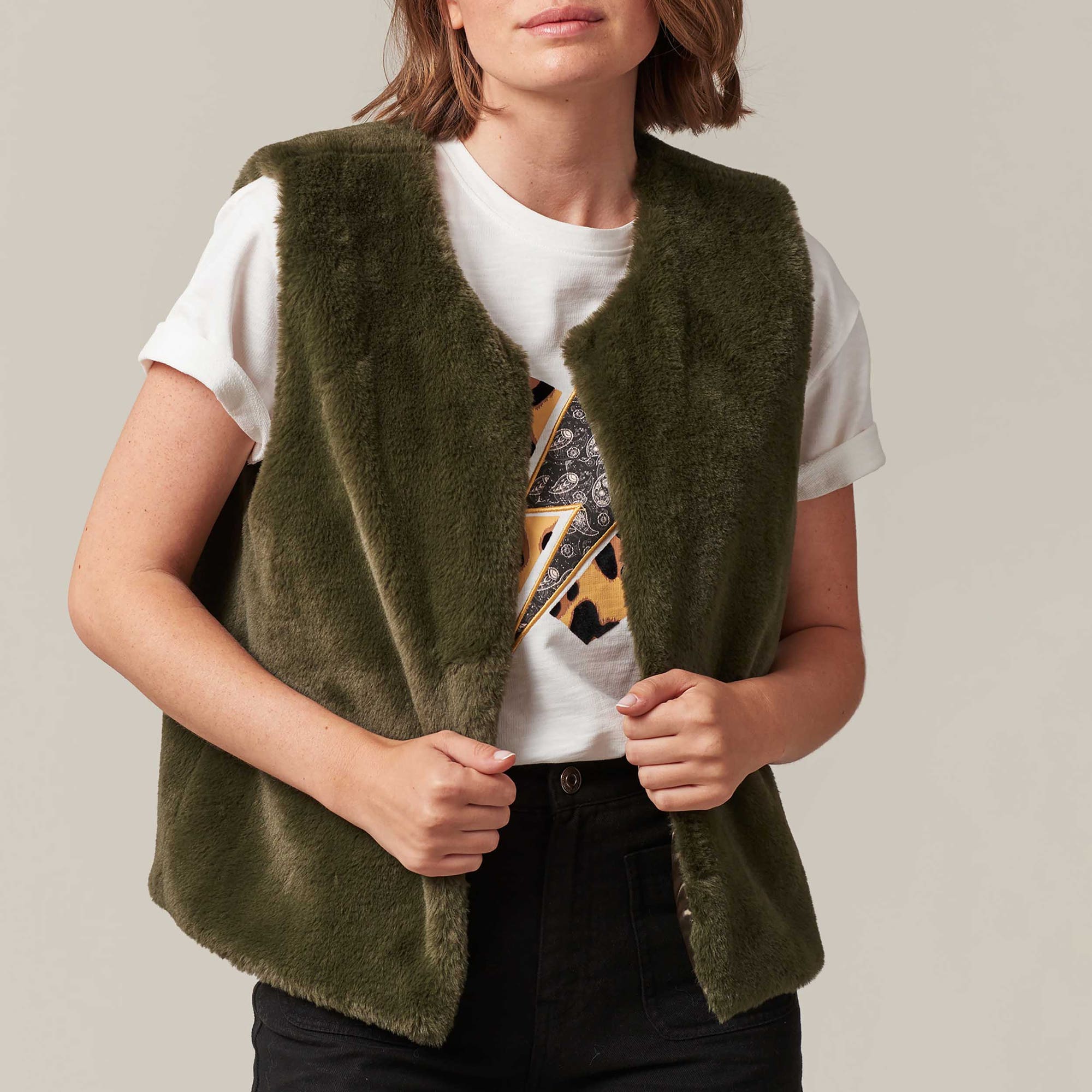 Gilet Femme kaki