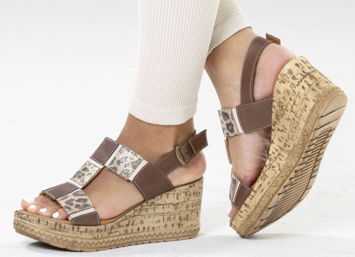 Gemini, trendige Damen-Sandaletten, Weite G, aus Leder