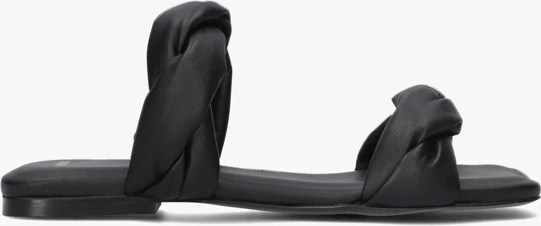 NUBIKK zwarte nubikk slippers square twist
