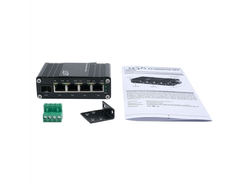 Exsys PoE  Switch EX-62020POE-SFP 5 Port 5-Port Mini Gigabit Ethernet PoE  Switch