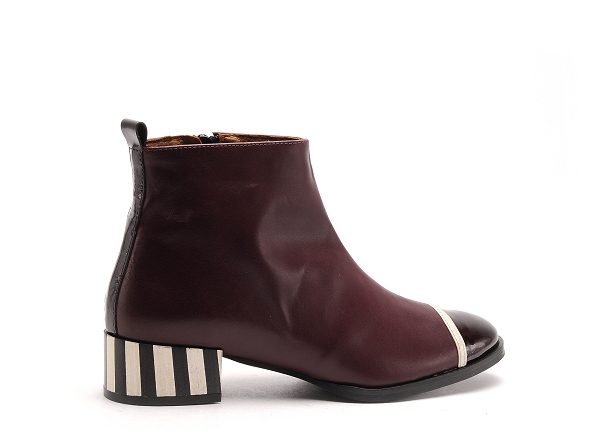 Nemonic boots bottine talons femme 2174 bordeaux