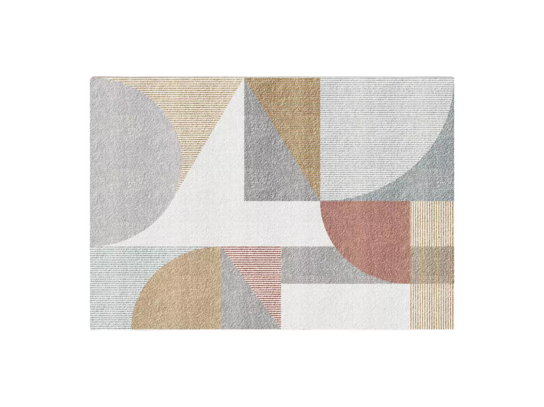 Tapis design à motifs abstraits - 160 x 230 cm - Multicolore - ORION