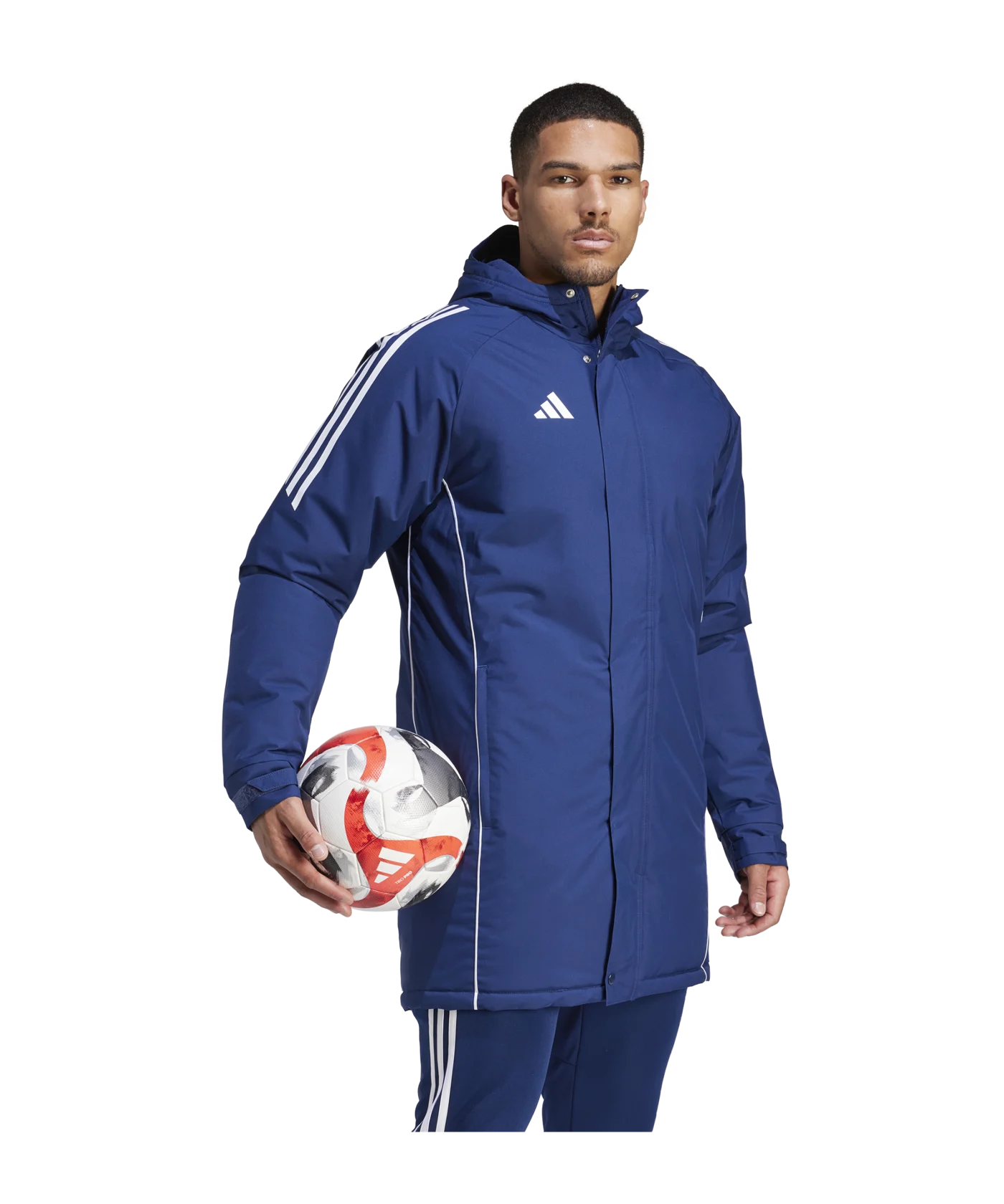 adidas Tiro 24 Kapuzenjacke Blau Weiss
