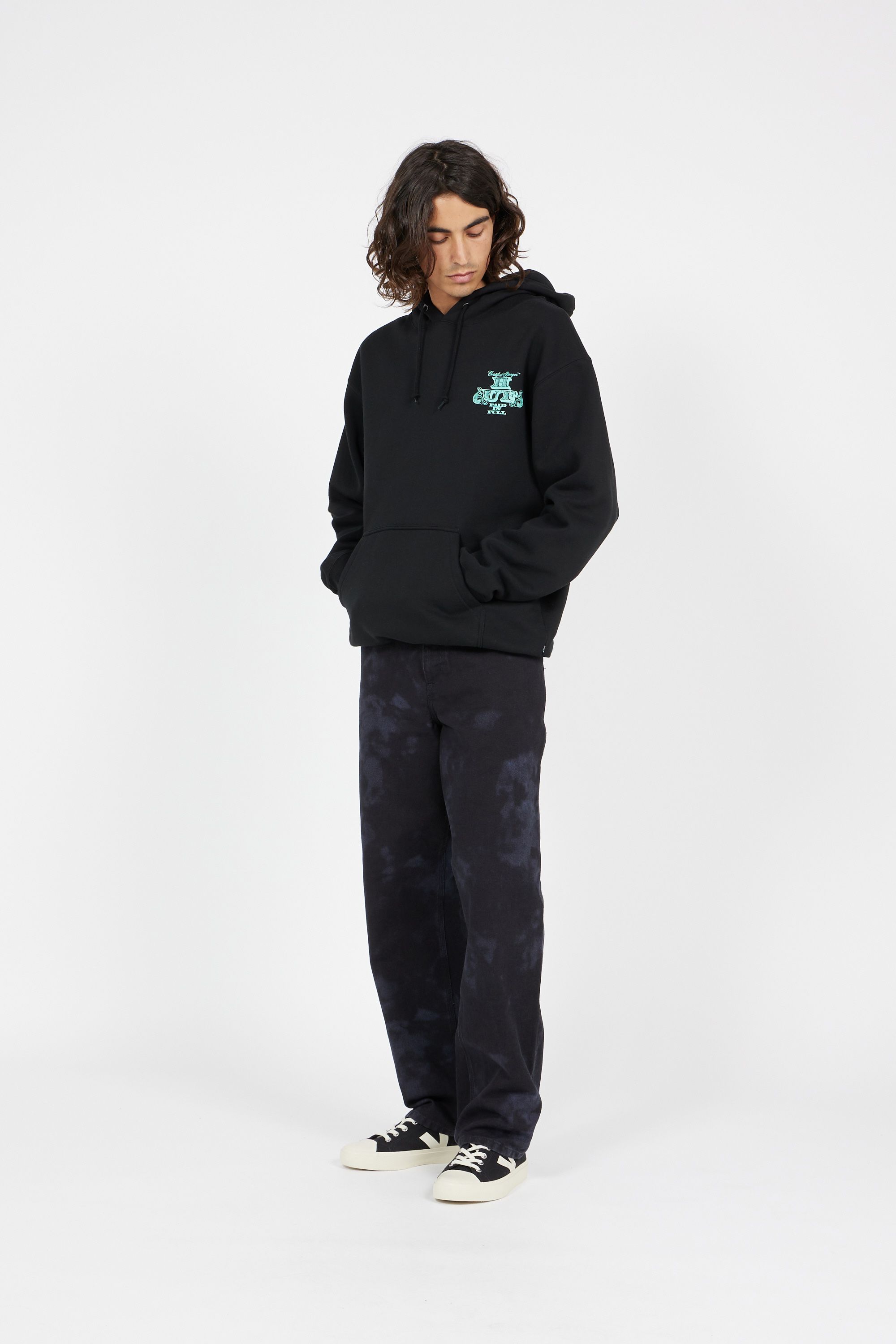 HUF hoodie PAID IN FULL Noir