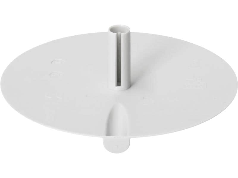 Max Hauri Deckenrosette Rund, Flach, Federbügel, Kabeleinfü Runder flacher Deckenbaldachin mit Federklemme und Kabeleinführung