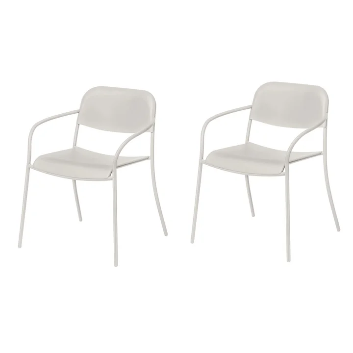 Blomus - Yua Outdoor Armlehnstuhl, silk gray (2er-Set)