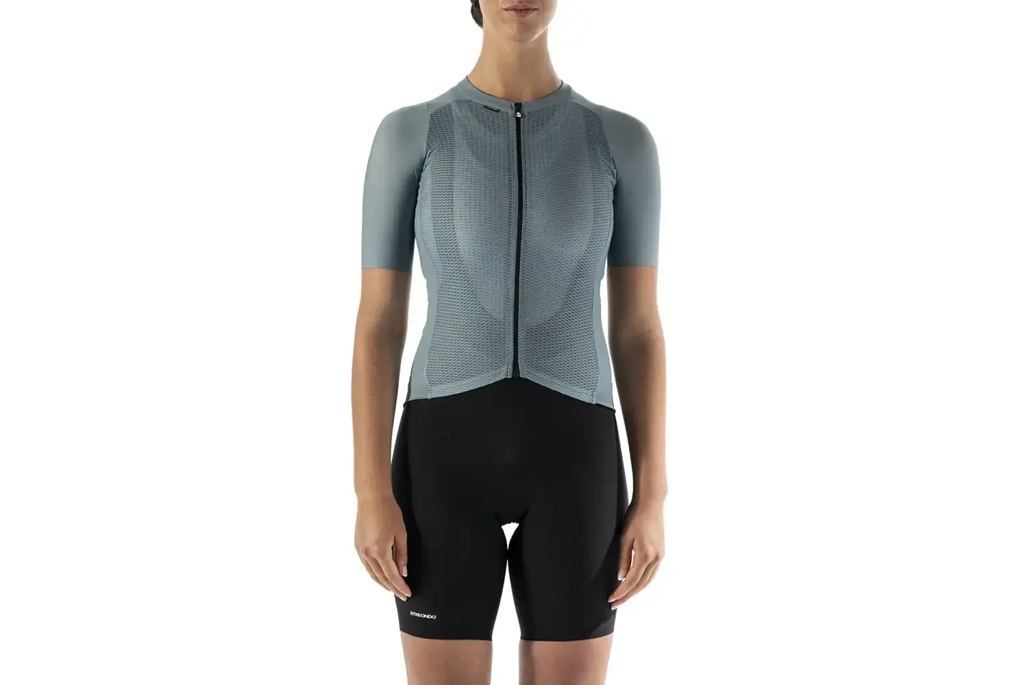 Etxeondo Gara Fem Fietsshirt Korte Mouwen Grijs/Blauw Dames