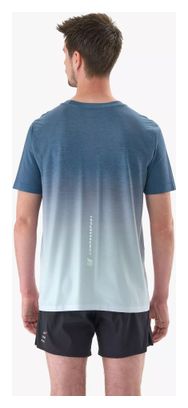 Maillot manches courtes Compressport Performance Bleu foncé / Gris