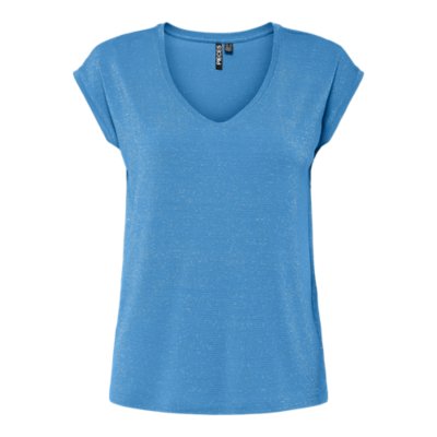 Tee-shirt à manches courtes femme Pcbillo Lurex Stripes PIECES
