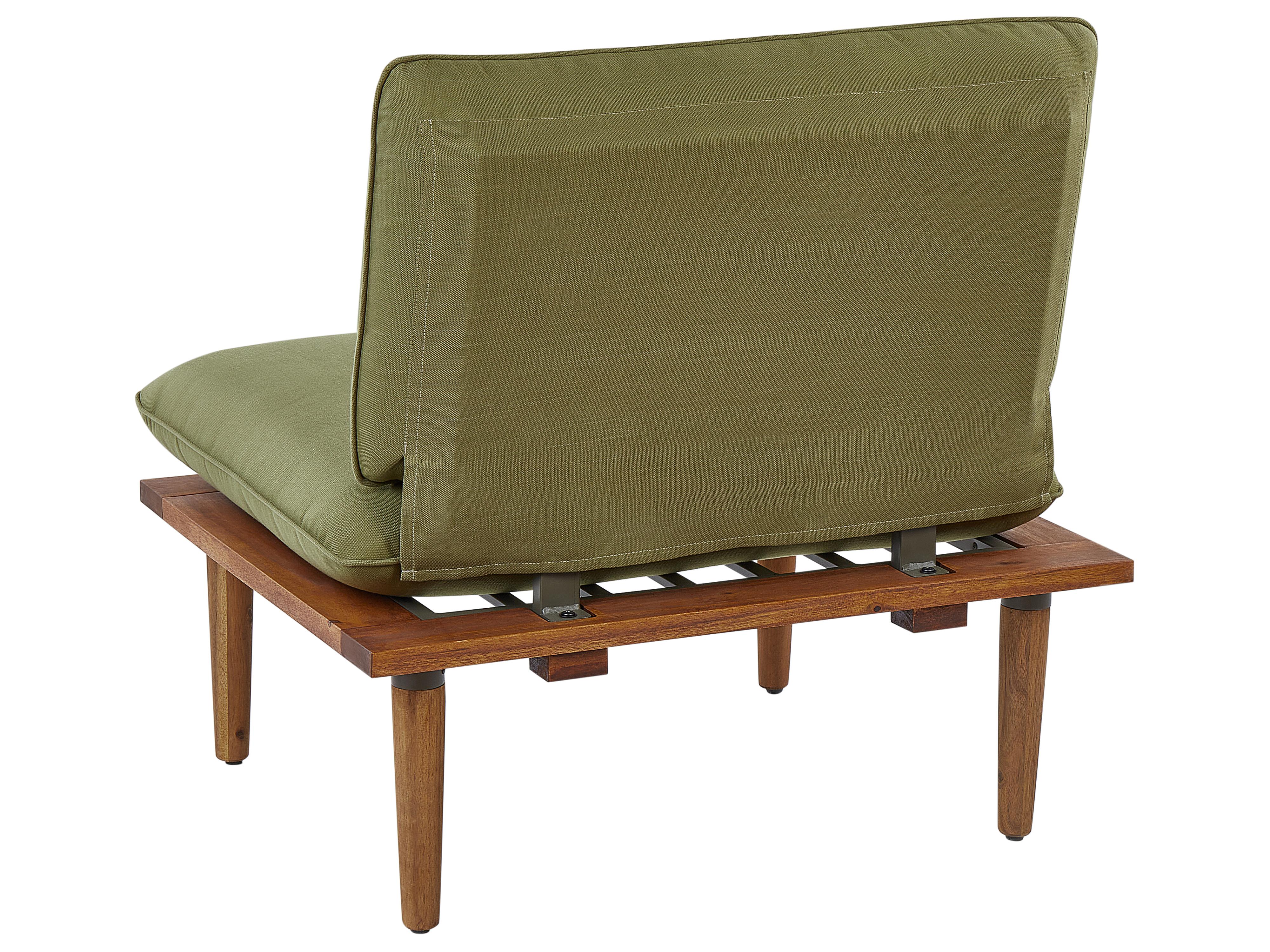 Loungeset met tafel 4-zits FRASCATI modulair Gecertificeerd acaciahout Olijfgroen