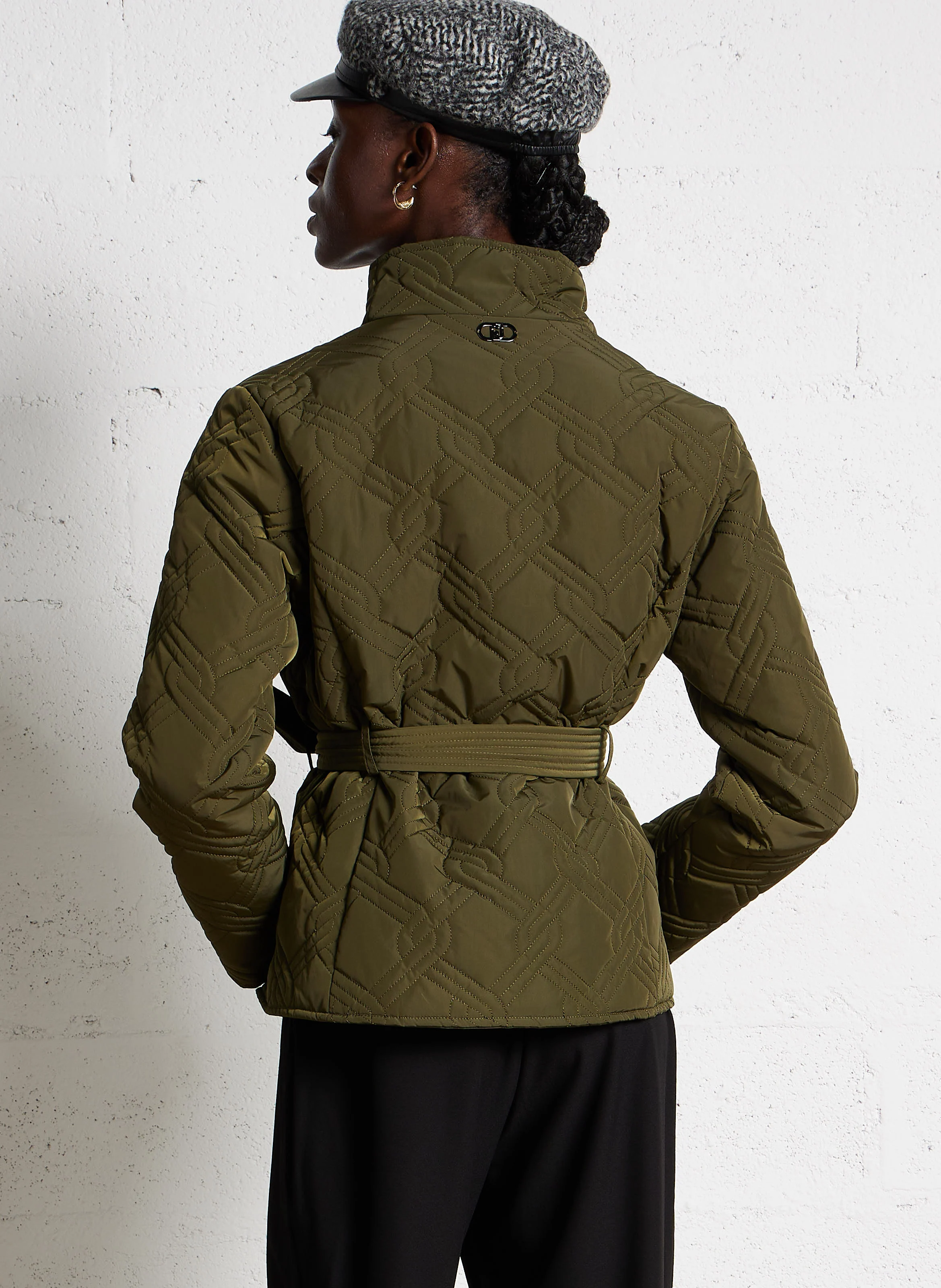 Veste cintrée à col montant | Vert