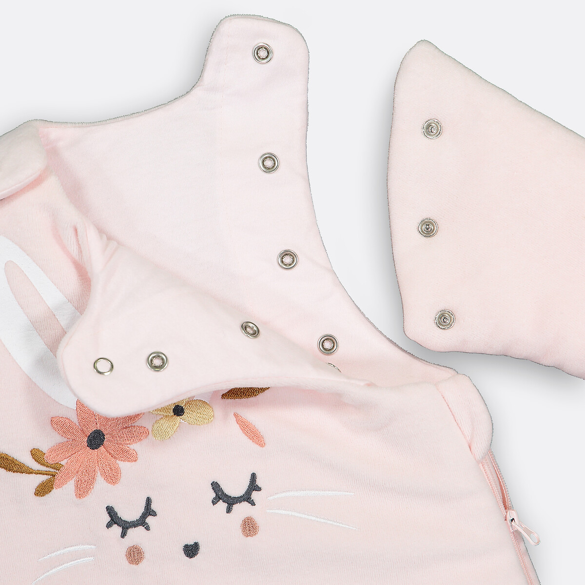 LA REDOUTE INTERIEURS<br>Saco de dormir de inverno em veludo, Lapin fleuri