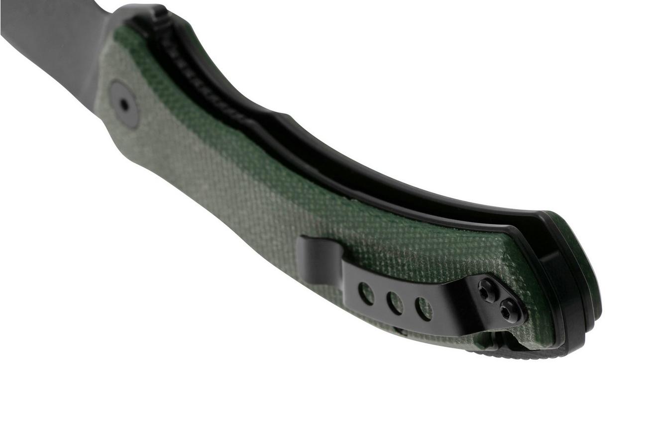 QSP Knife Walrus QS151-C2 Black, Green Micarta, zakmes