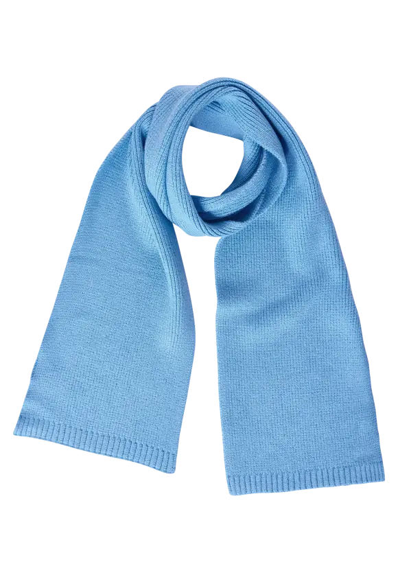 Langer Strickschal - gentle blue