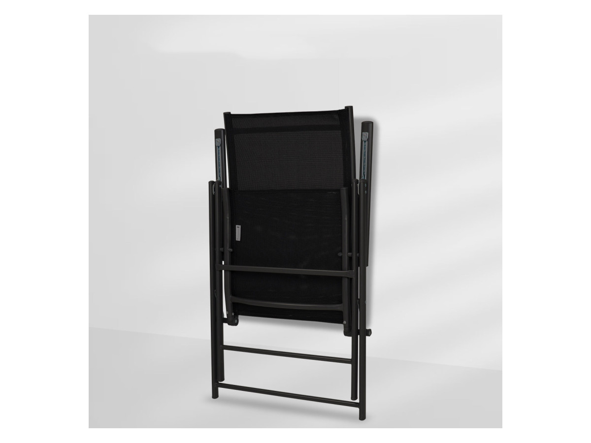 Infinity goods set van 2 verstelbare tuinstoelen - Black
