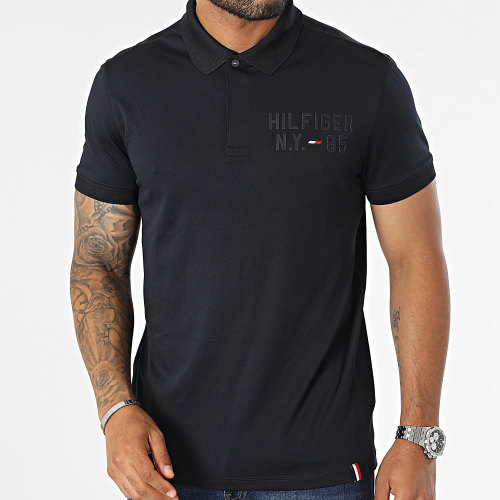 Polo Manches Courtes Graphic Training 0487 Bleu Marine