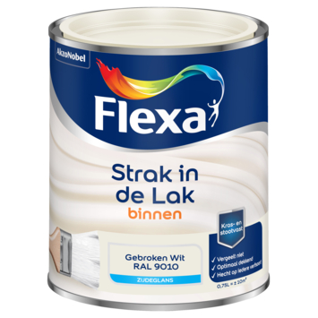 Flexa Strak in de Lak binnenlak zijdeglans RAL 9010 gebroken wit 750 ml