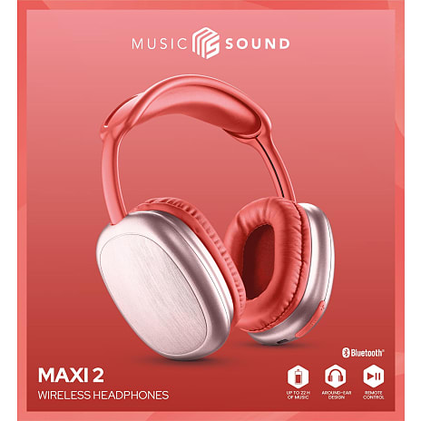 Music Sound maxi 2 trådløse on-ear høretelefoner – rød