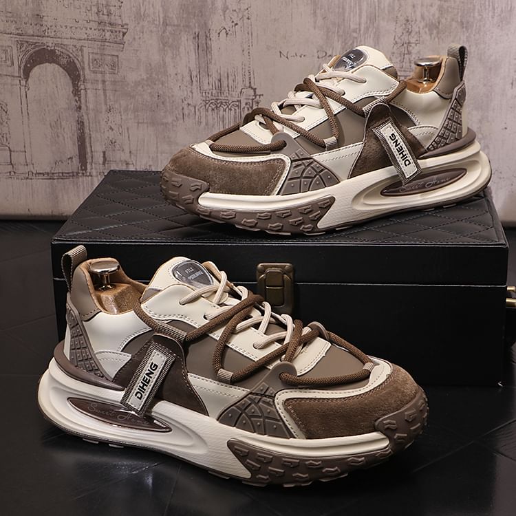 Mr Ozera - Tweekleurige platform sneakers