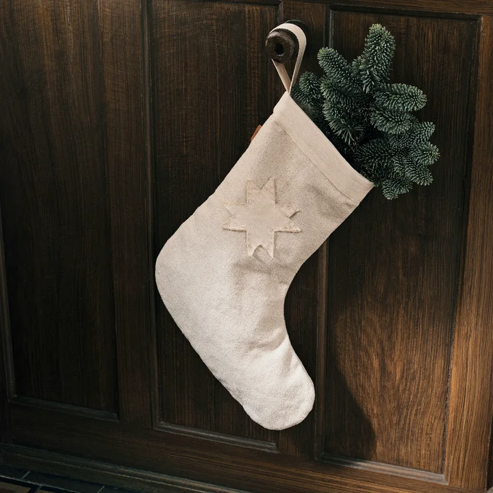 Ferm Living - Vela Weihnachtsstrumpf, natur