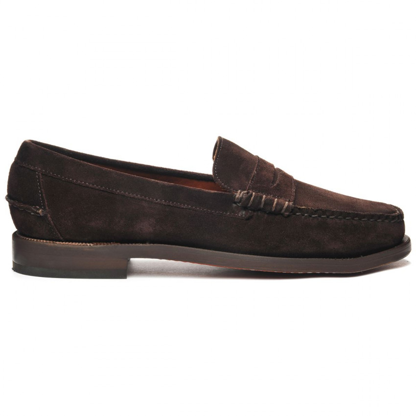 CLASSIC DAN SUEDE DK BROWN MOCASSIN-Mocassin pour homme en suede