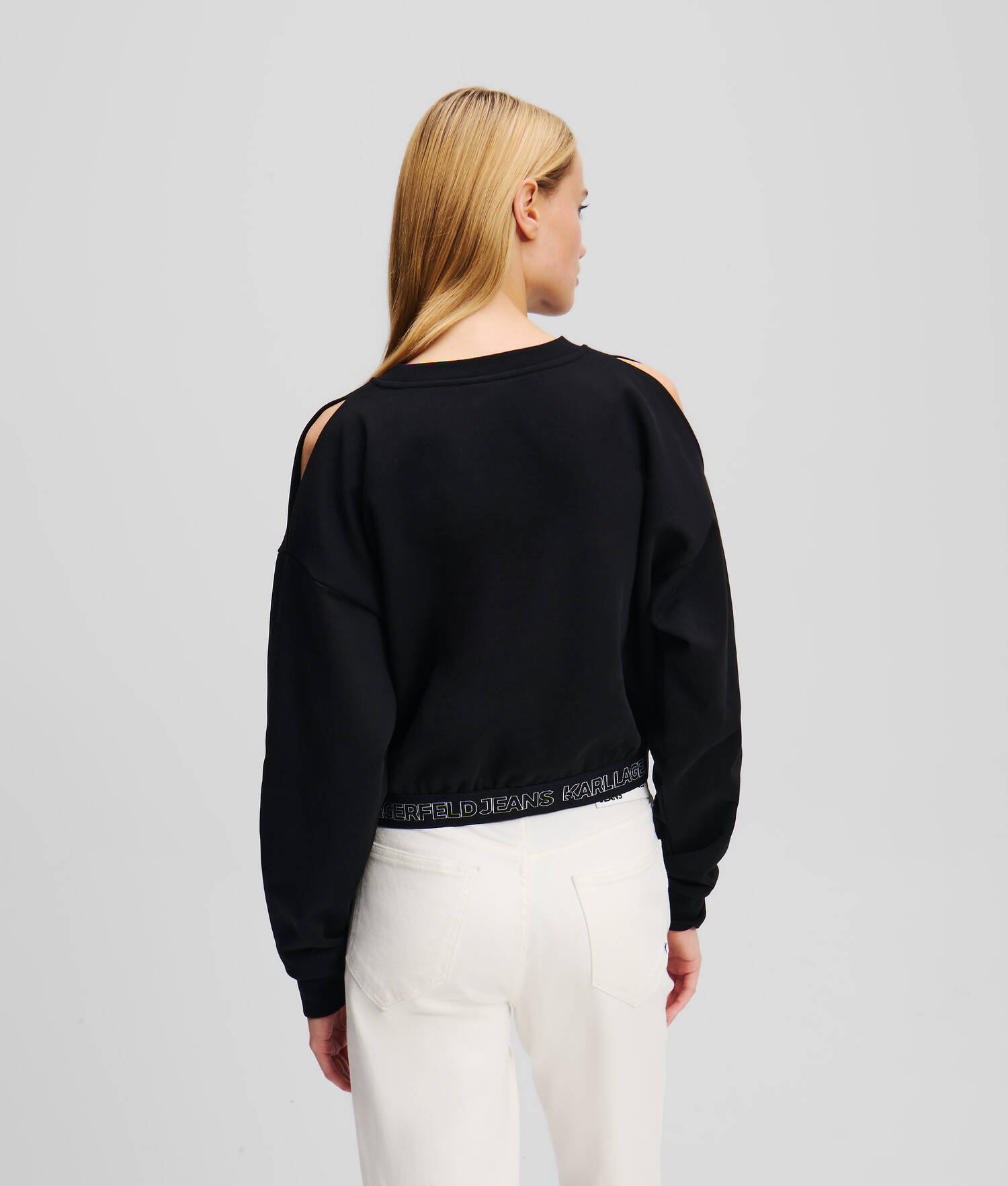 SWEAT-SHIRT ÉPAULES NUES - Noir